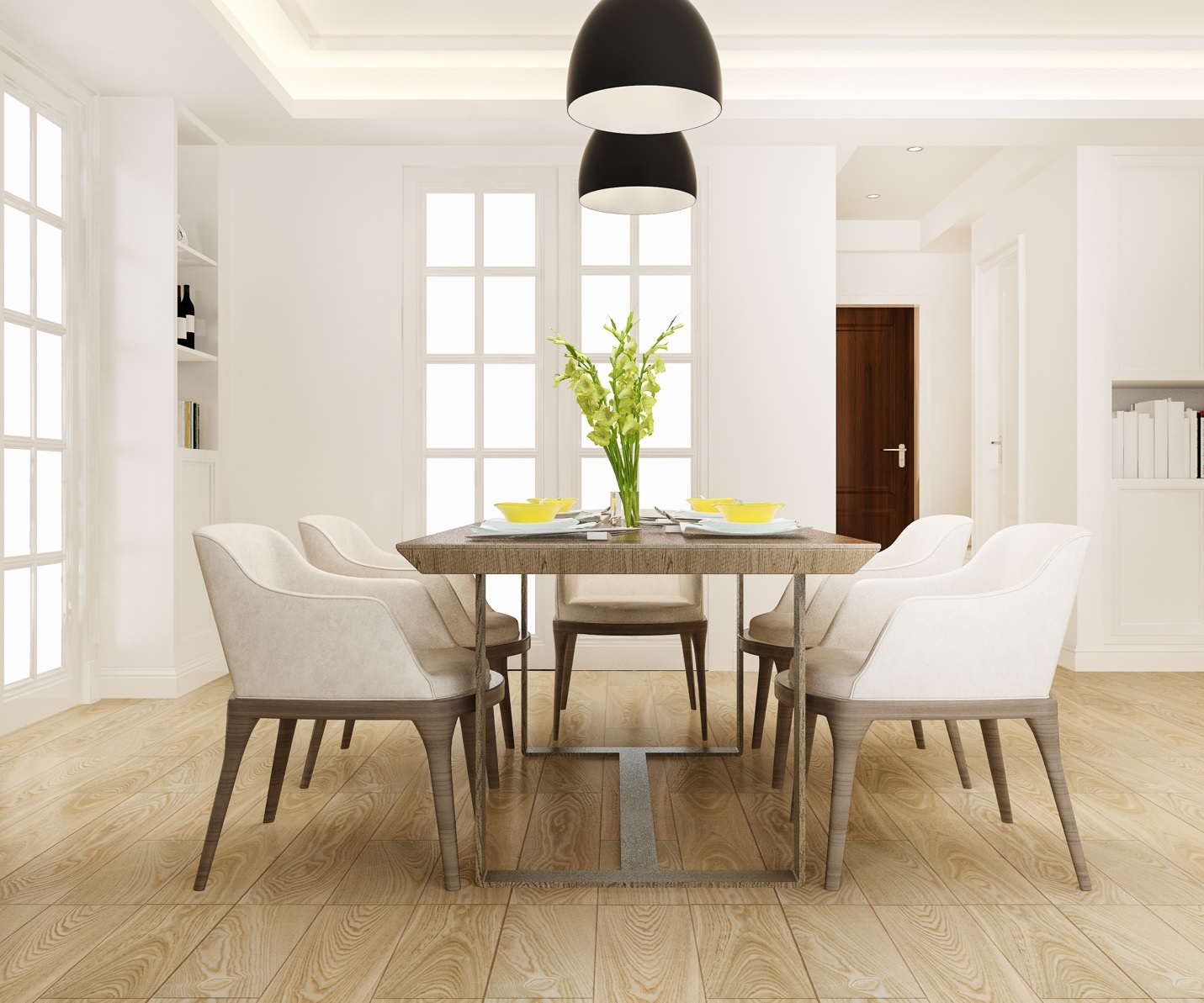 table,chairs,tablewares