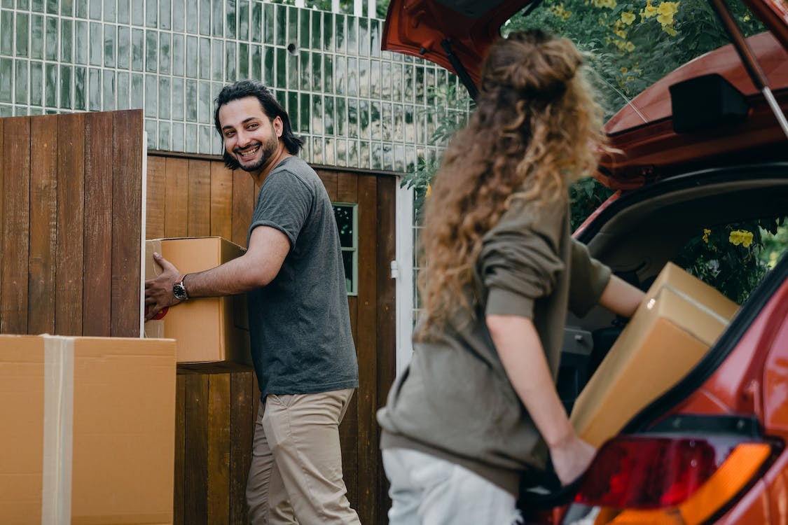 boxes,cars,moving person