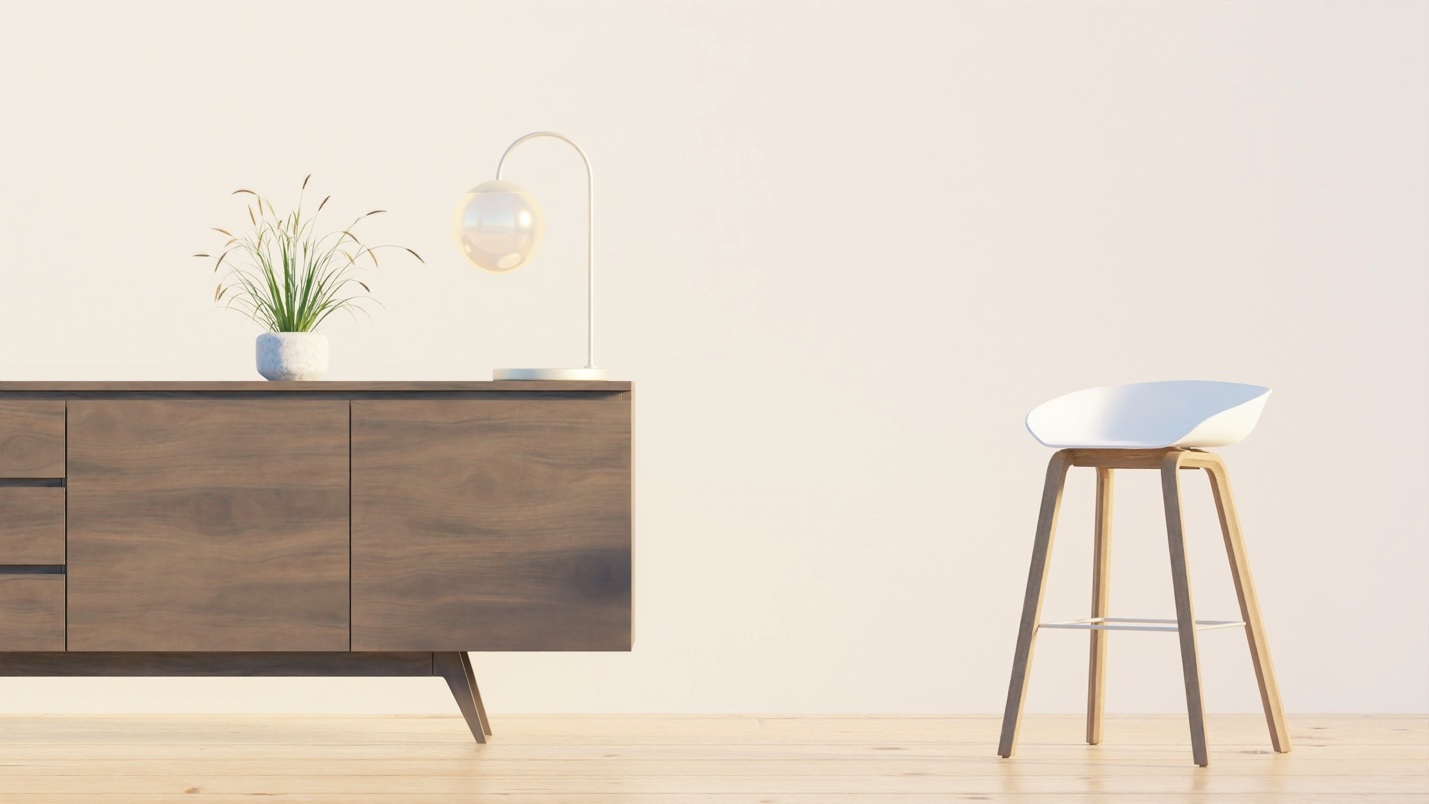 chair,drawer,lamp