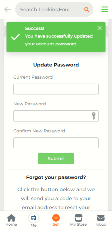 successful password change