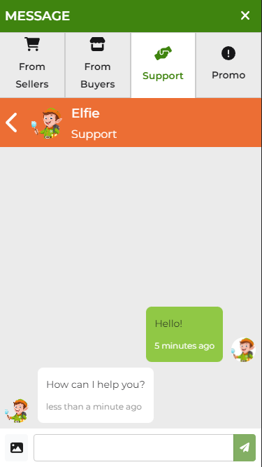 start chatting with elfie