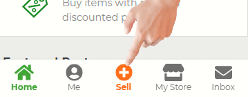 click the sell button