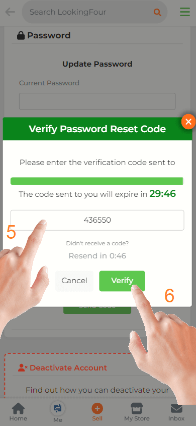 enter verification code